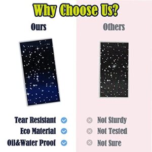 Vusnud 3 Packs - Space Tablecloth, Galaxy Themed Plastic Table Cover, Disposable Plastic Star Party Table Cover, 54’’ x 108’’, Fit for 8 Ft Table, for Birthday Home Decoration