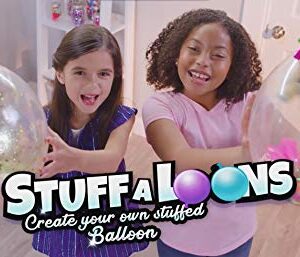 Stuffaloons - Deluxe Stuffed Balloon Maker Kit - Includes 12 Balloons, 10 Mini Deco Balloons, Sparkles, Confetti, 10 Pom Poms