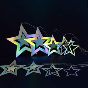 Star Party Decoration Iridescent Party Supplies Holographic Twinkle Little Stars Garlands Hanging Euphoria Party Decorations Backdrop Birthday Bachelorette Ramadan EID Graduation Prom Disco Party