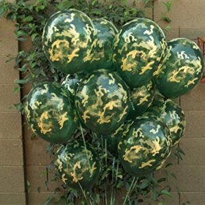 Camouflage Balloons. 24 per Pack. High Grade Latex 12 Inch Size. Perfect for Outdoors Themed, Hunting, or Military Celebration or Party.