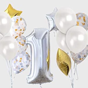 Treasures Gifted Metallic White Balloons - Pearlized White Balloons - Globos Blancos, Big White Balloons 12 Inch - White Latex Balloons, Large White Balloons - Pack of 36 Balloons