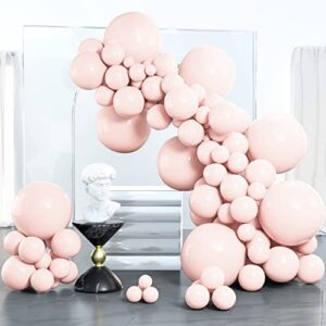 partywoo pastel pink balloons, 100 pcs pink balloons different sizes pack of 18 inch 12 inch 10 inch 5 inch for balloon garland as birthday decorations, wedding decorations, baby shower decorations