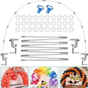 axhj 13ft adjustable balloon arch stand kit, new reusable table balloon arch kit with base high strength glass fiber pole for diy party wedding birthday baby shower kids decorations