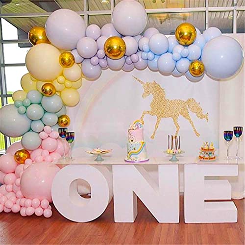 Rainbow Balloon Garland Arch Kit 171PCS Latex Balloon Pastel Balloon Garland Kit Macaron Colors 5,10,12,18 Inch Birthday Baby Shower Wedding Unicorn Party Decorations