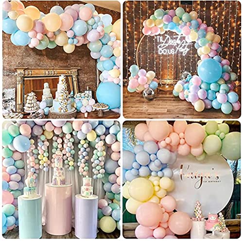 Rainbow Balloon Garland Arch Kit 171PCS Latex Balloon Pastel Balloon Garland Kit Macaron Colors 5,10,12,18 Inch Birthday Baby Shower Wedding Unicorn Party Decorations