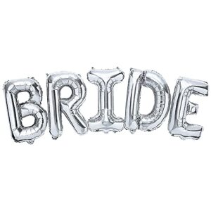 katchon, giant bride balloons silver, 40 inch – bachelorette party decorations | silver bride balloons for bridal shower decorations | bridal shower balloons | bride balloon silver, engagement décor