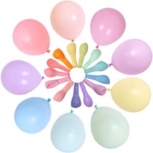 beishida 100 pack 10 inch pastel balloons thick mixed color balloon, multicolored macaron mixed color latex balloons for birthday wedding reception engaged baby bridal gift party decorations