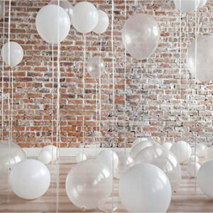 Clear Latex Balloons 12 Inch, Transparent balloons Pack of 100, Party Balloons for Baby Shower, Helium Balloons Clear for Birthday wedding-clear