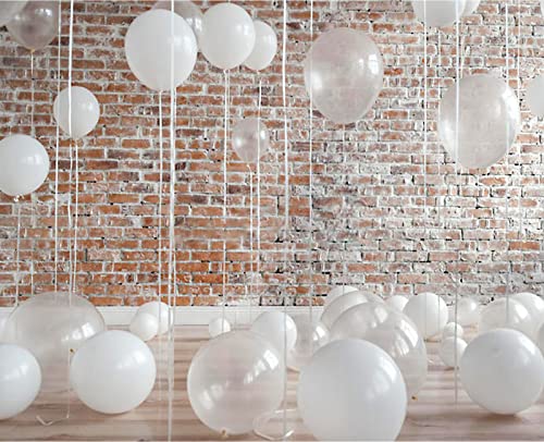 Clear Latex Balloons 12 Inch, Transparent balloons Pack of 100, Party Balloons for Baby Shower, Helium Balloons Clear for Birthday wedding-clear