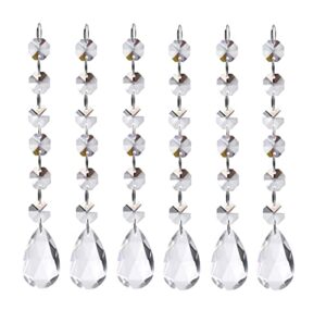 wazhrmghg 30pcs clear acrylic crystal ornament beads garland chandelier hanging crystals for wedding party celebration christmas tree decor
