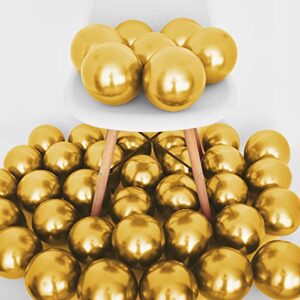 50 pcs 5 inch metallic gold balloons, chrome gold balloons for baby bridal shower gold birthday graduation party decorations