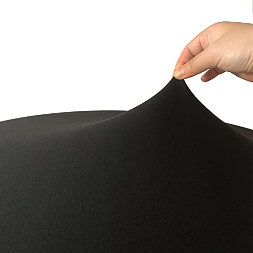 Monibana Cocktail Fitted Spandex Stretch Square Table Covers Caps Elastic Square Tablecloth Black Table Topper 34x34 Inch