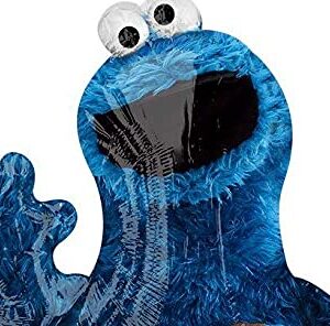 Mayflower Products 35" Anagram Cookie Monster Foil Balloon, Multicolor