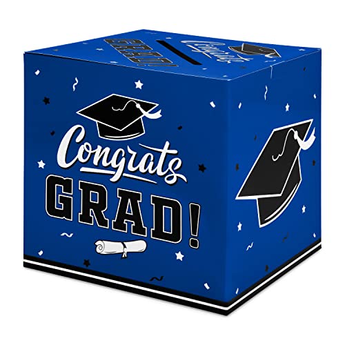 Gatherfun Graduation Party Decorations Graduation Box Graduation Card Box for Graduation Gift Graduation Party Favors Decor Party Supplies Blue