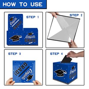 Gatherfun Graduation Party Decorations Graduation Box Graduation Card Box for Graduation Gift Graduation Party Favors Decor Party Supplies Blue