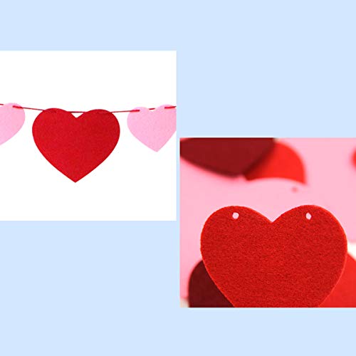 Felt Heart Banner Garland No DIY for Valentine Day Decoration Wedding Party Classroom Decoration