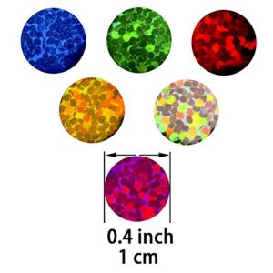 Multicolor Sparkle Foil Metallic Round Table Confetti Decor Circle Dots Mylar Table Scatter Confetti Wedding Bachelorette Valentines Mothers Day Baby Shower Birthday New Years Party Confetti Decorations, 60g
