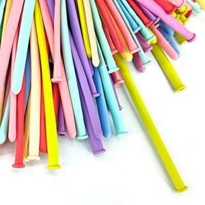 Pastel Long Balloons Premium 260 Twisting Balloons Animals Magic Balloons for Birthday Kids Wedding Party Supply 100pcs (Multi)