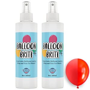 [2 pack – 16 oz total] balloon high shine spray for latex balloons – balloon spray shine for an elegant hi gloss finish in minutes – specially formulated balloon glow spray made in usa