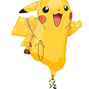 Anagram International 2946001 Pikachu Shape Balloon Pack, 31", Yellow