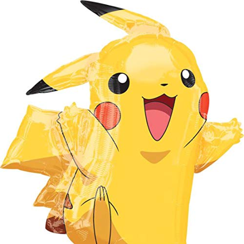 Anagram International 2946001 Pikachu Shape Balloon Pack, 31", Yellow