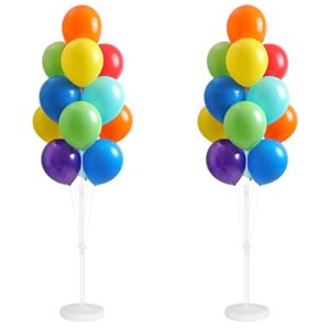 balloon column kit for floor- set of 2,balloon columns with stand, base and pole,balloon tower backdrop decoration for wedding, baby shower, birthday party, or bachelorette parties (multicolor)
