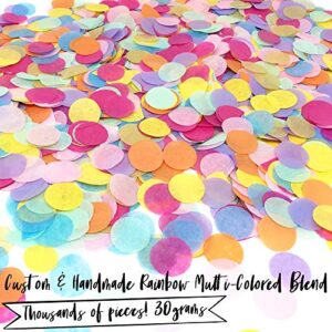 TECCA Confetti - Premium Quality Colorful Tissue Paper Confetti Circles - Specially Crafted for Birthdays, Weddings, Baby Showers, Arts & Crafts, Packaging and More!