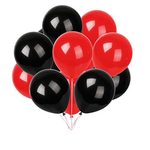 Latex balloons 100 pcs 12 inch,Red and black latex balloons