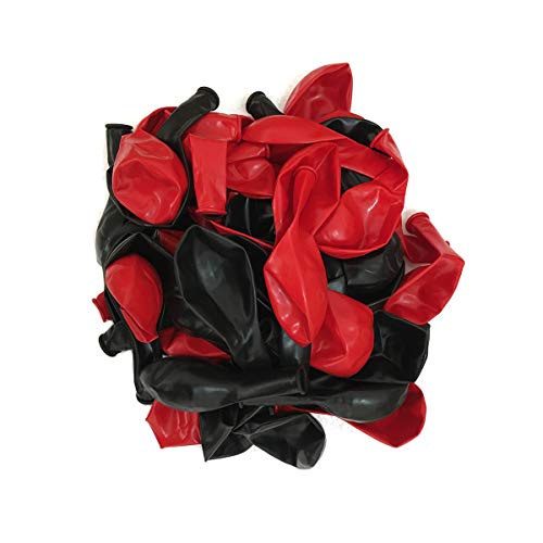 Latex balloons 100 pcs 12 inch,Red and black latex balloons