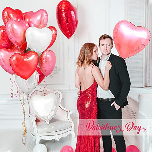 Heart Foil Balloons for Valentines Day Decorations, I Love You Balloons,Valentines Day Balloons,Romantic Decorations Special Night (18inch)