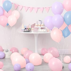 RUBFAC 120pcs Pastel Balloons Assorted Colors 12 Inches Multicolor Macaron Balloons for Kid's Birthday Rainbow Party Baby Shower Arch Garland Decoration