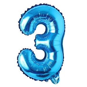 40 inch blue happy birthday party balloons wedding decorations ballon alphabet foil letter helium balloon kids baby shower supplies (40 inch pure blue 3)