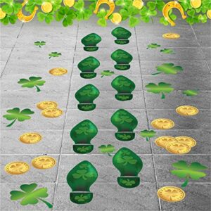 colonel pickles novelties leprechaun footprints – floor decals 184 ct – st patrick’s day decorations – 48 sets of footprint stickers