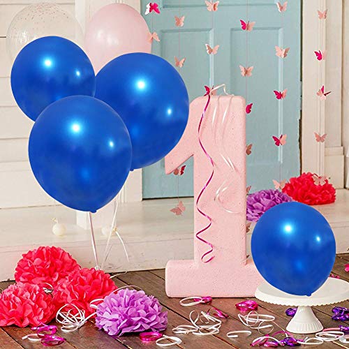 Royal Blue Balloons,Blue balloons for Party Decoration Wedding Baby Shower Graduation Decoration.12 inch Latex Birthday Balloons 100 pack