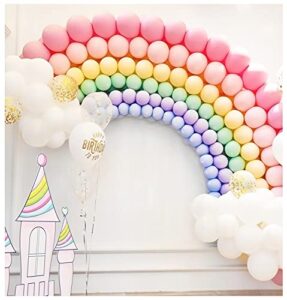 296pcs rainbow balloons arch garland kit macaron 7 colors latex colorful balloons and confetti balloons for baby shower boy girl children kids birthday gender reveal party wedding decorations