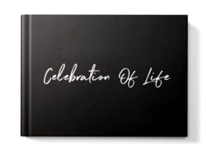 c wyn publishing guest book for funeral | funeral guest book | celebration of life | funeral guest book for memorial service | hardcover | table sign included