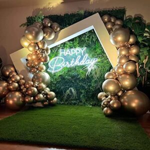 Gold Metallic Chrome Latex Balloon Arch Kit, 100PCS 18In 12In 10In 5In Arch Garland For Baby Shower Engagement, Wedding, Birthday Party, Gold Theme Anniversary Celebration Decoration With 33FT Ribbon