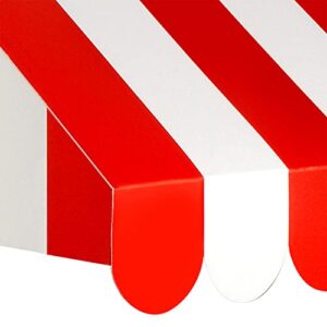 Beistle , 2 Piece 3-D Awning Wall Decorations, 24.75" x 8.75" (Red/White)