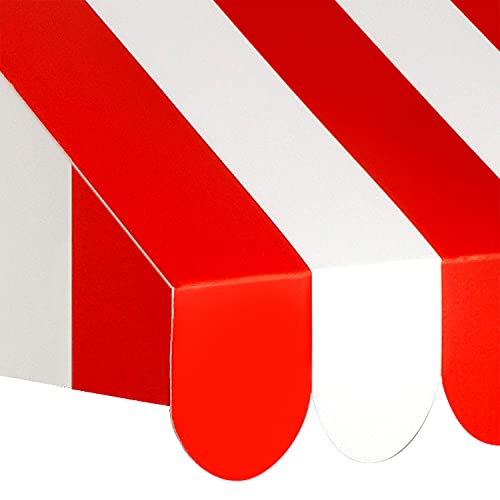 Beistle , 2 Piece 3-D Awning Wall Decorations, 24.75" x 8.75" (Red/White)