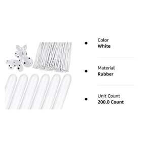 200 Pieces Long Twisting Balloons Latex Twist Balloons 260Q Animal Modeling Balloons Twist Magic Sculpting Balloons Thickening Latex Balloons for Christmas Birthday Wedding Party Decorations (White)