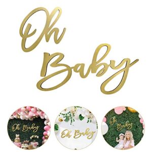 wooden baby shower sign with gold painted, perfect baby shower party banner for baby shower boy/girl decorations gender reveal backdrop party photography background