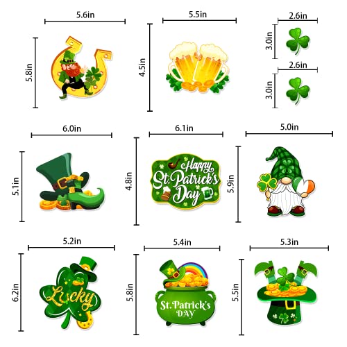 36 Pcs Saint Patricks Day Decorations Hanging Swirls, NO-DIY St Patrick's Day Decorations, St Patricks Day Decorations Whirls Glitter Foil Ceiling Swirls, St Patricks Day Decorations For Office