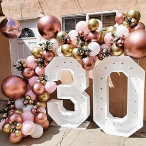 Beliueyes Rose Gold Balloon Garland Kit 148PCS, Pink White Balloon Arch for Bridal Wedding Birthday Baby Shower Anniversary Party Decor Background Decoration