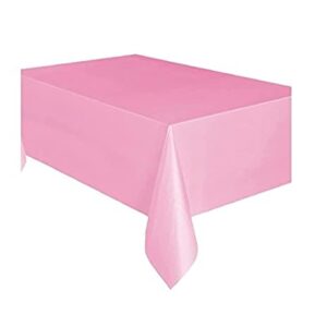 Light Pink Plastic Tablecloth, 108" x 54"