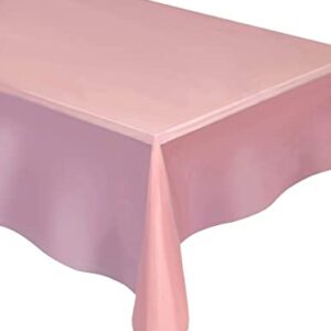 Light Pink Plastic Tablecloth, 108" x 54"