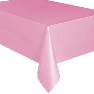 Light Pink Plastic Tablecloth, 108" x 54"