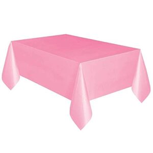 Light Pink Plastic Tablecloth, 108" x 54"