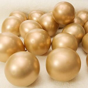 Chrome Gold Balloons 12inch 50pcs Latex Balloons Metallic Party Balloons Birthday Helium Balloons