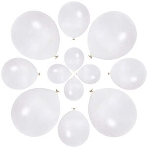 pearl white balloons different sizes 5 inch 12 inch 18 inch white metallic balloons bridal wedding gender neutral baby shower pearl balloon decorations 87 pc