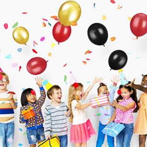 100 Pieces 13 inch Latex Balloons Colorful Round Balloons for Wedding Birthday Festival Party Decoration (Gold, Black, Red)